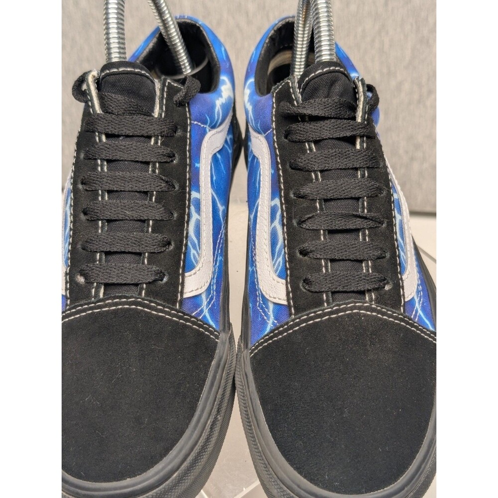 EUC Vans Old Skool Lightning Black/Blue 5.5 US Men/7.5 US Women - Picture 3 of 9